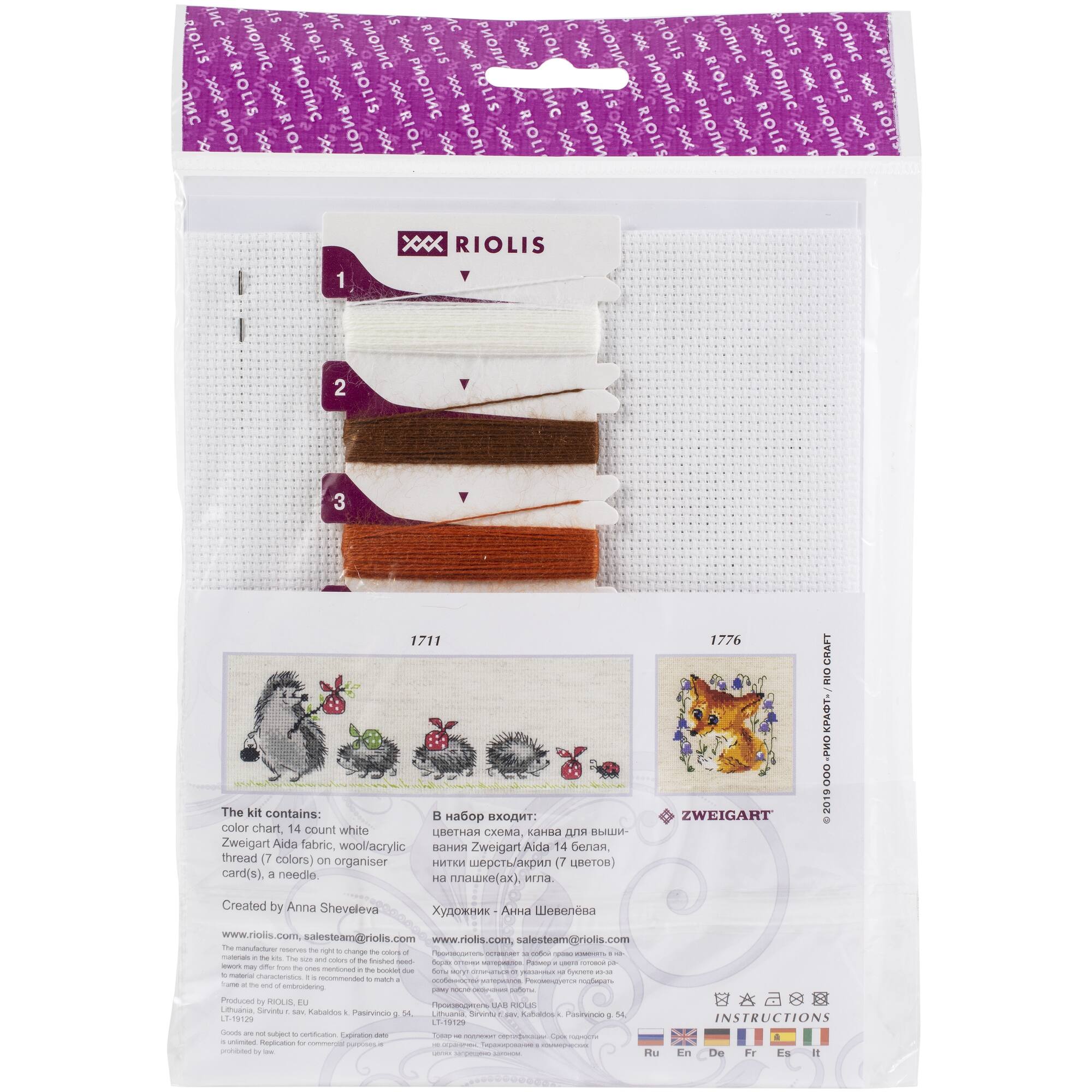 RIOLIS Foxes in the Leaves Counted Cross Stitch Kit